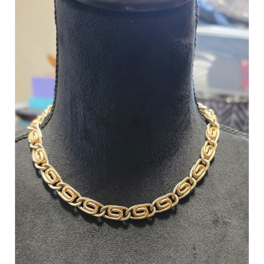 Sarah Coventry 1964 "Tailored Lady" Gold Tone Link Chain Statement Necklace